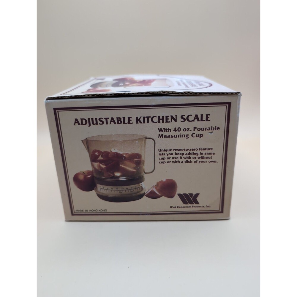 Kitchen Scale Adjustable Lightweight Plastic With 40 Oz. Pourable Measuring Cup - Picture 3 of 14